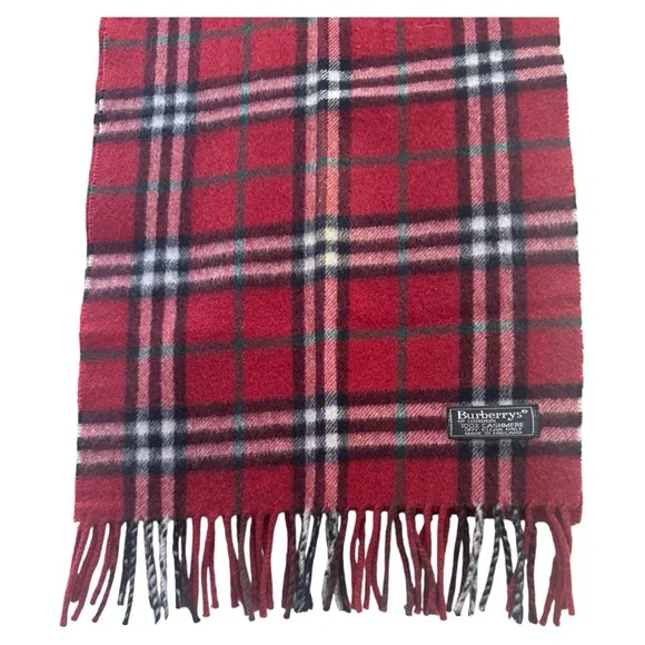 BURBERRY Authentic Cashmere Check Scarf - Picture 1 of 6